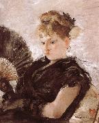 Berthe Morisot The woman holding a fan Spain oil painting artist